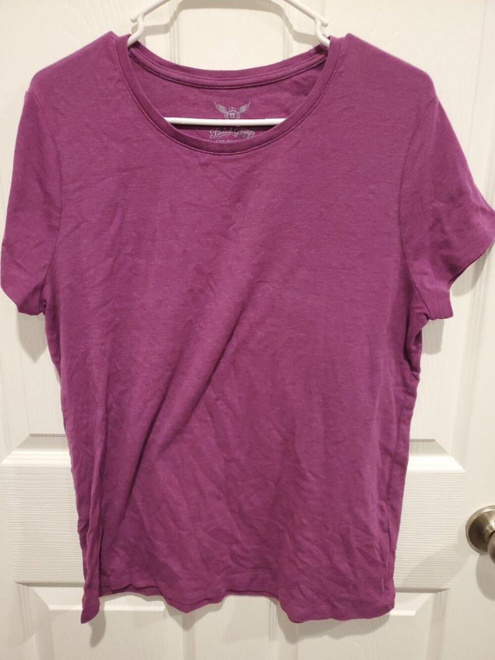 Faded Glory  XXL Genuine tshirt stretch plum  sleeves comfort casual